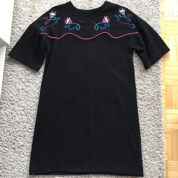 Zara TRF Floral Embroidered dress - Picture 1 of 6